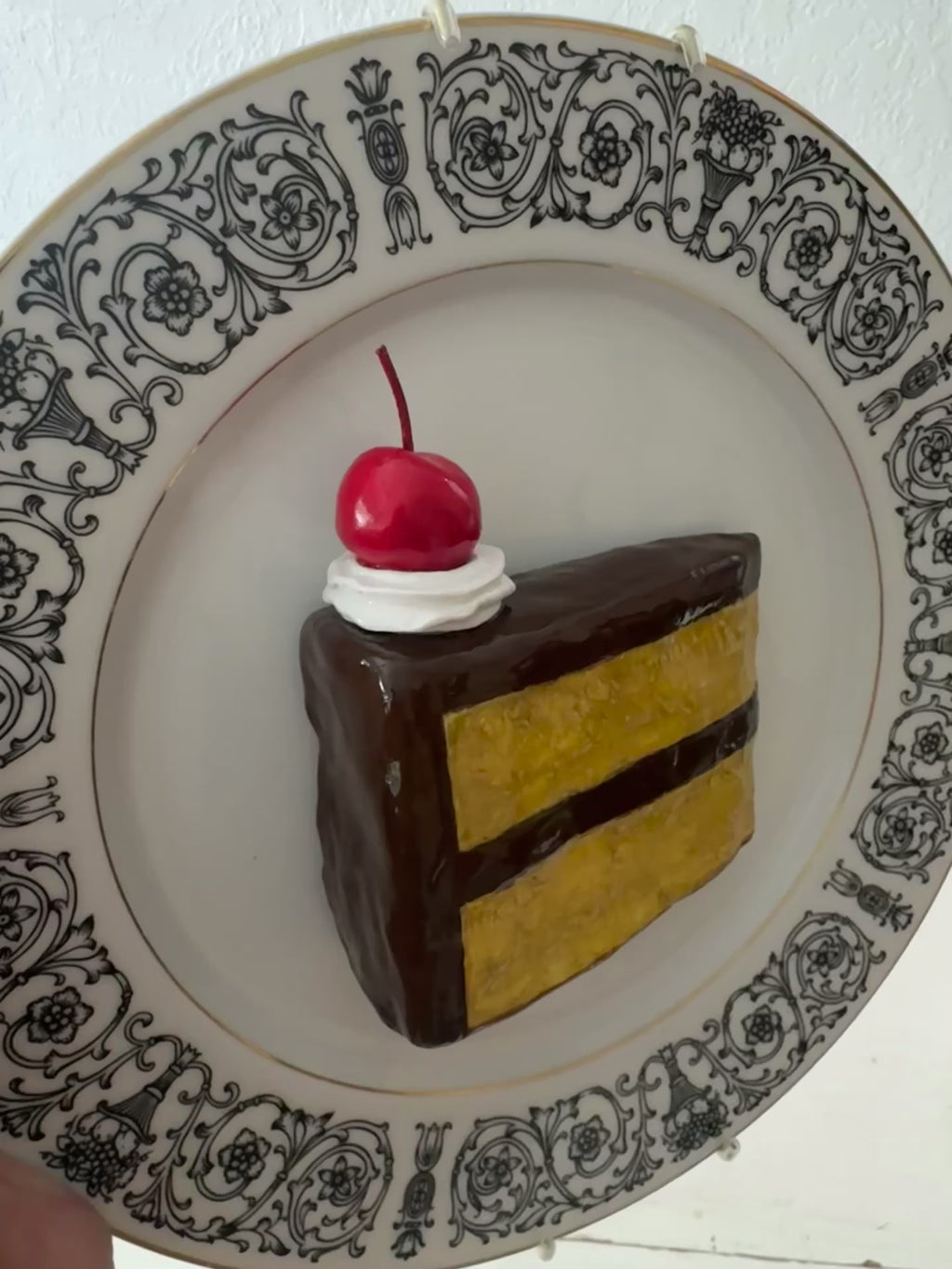 Fake Baked Yellow Cake Slice 10”